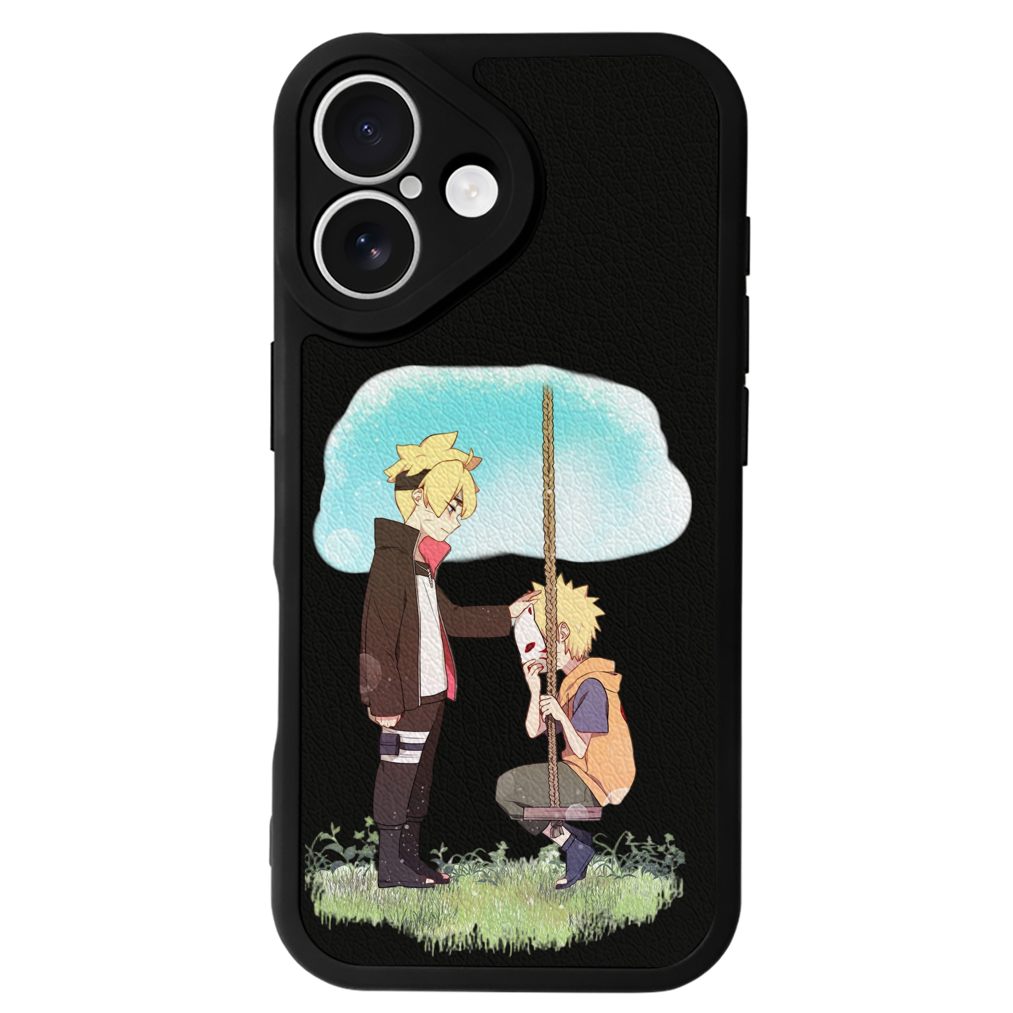 （画像用） NARUTO -ナルト- うずまき ボルト Uzumaki Boruto 【iPhone 16シリーズ対応】シリコンスマホケース（レザー調） 材質：シリコン